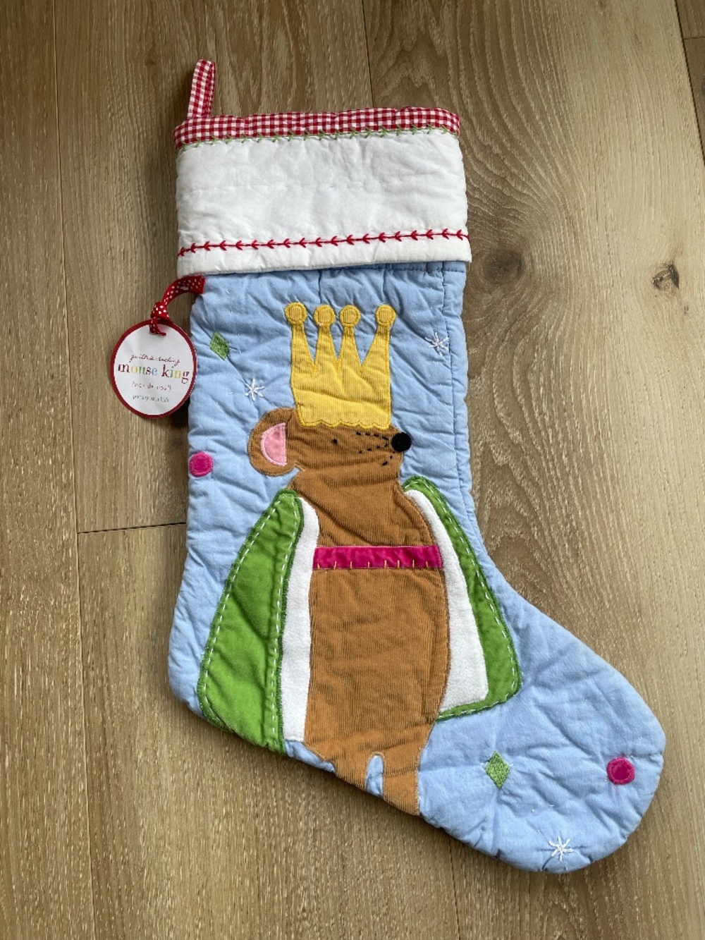 NWT Pottery Barn Kids Nutcracker Mouse King Quilted Christmas Stocking